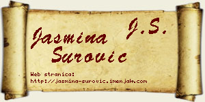 Jasmina Surović vizit kartica